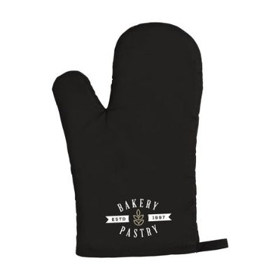 Branded Promotional KITCHEN GLOVES OVEN GLOVES in Black Gloves from Concept Incentives