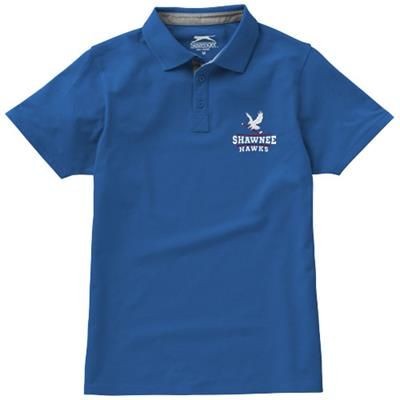 Branded Promotional HACKER SHORT SLEEVE POLO in Light Blue Polo Shirt From Concept Incentives.