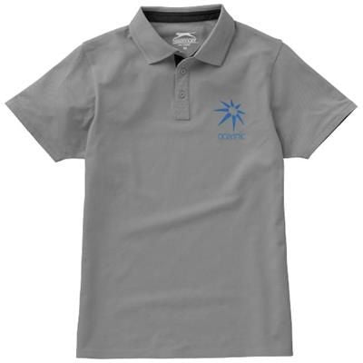 Branded Promotional HACKER SHORT SLEEVE POLO in Grey Polo Shirt From Concept Incentives.