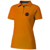 Branded Promotional HACKER SHORT SLEEVE LADIES POLO in Orange-navy Polo Shirt From Concept Incentives.