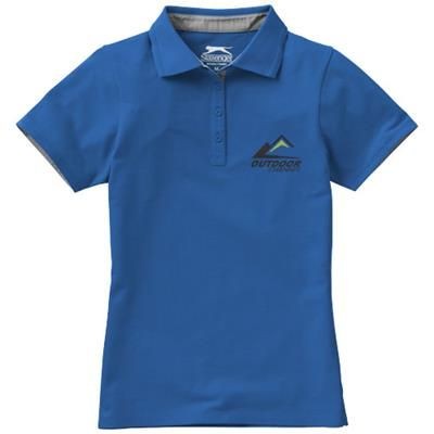 Branded Promotional HACKER SHORT SLEEVE LADIES POLO in Light Blue Polo Shirt From Concept Incentives.