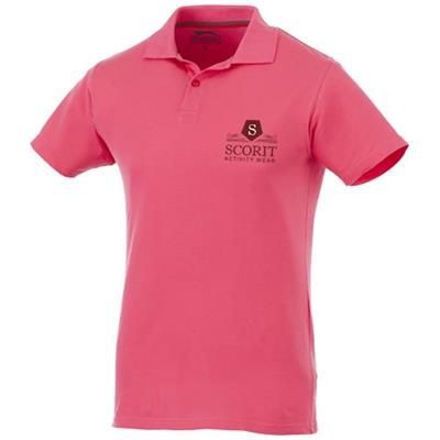 Branded Promotional ADVANTAGE SHORT SLEEVE MENS POLO in Pink Polo Shirt From Concept Incentives.