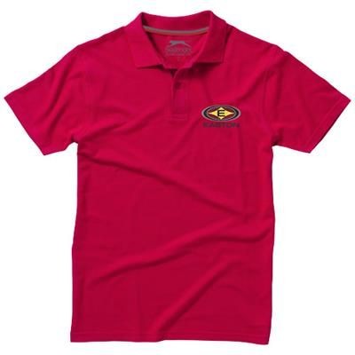 Branded Promotional ADVANTAGE SHORT SLEEVE MENS POLO in Red Polo Shirt From Concept Incentives.