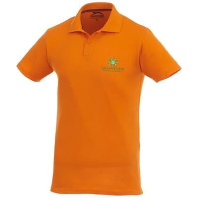 Branded Promotional ADVANTAGE SHORT SLEEVE MENS POLO in Orange Polo Shirt From Concept Incentives.