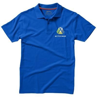 Branded Promotional ADVANTAGE SHORT SLEEVE MENS POLO in Classic Royal Blue Polo Shirt From Concept Incentives.