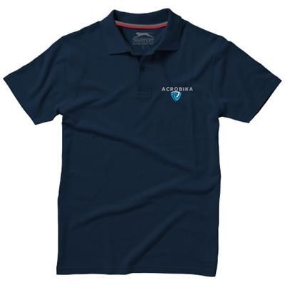 Branded Promotional ADVANTAGE SHORT SLEEVE MENS POLO in Navy Polo Shirt From Concept Incentives.