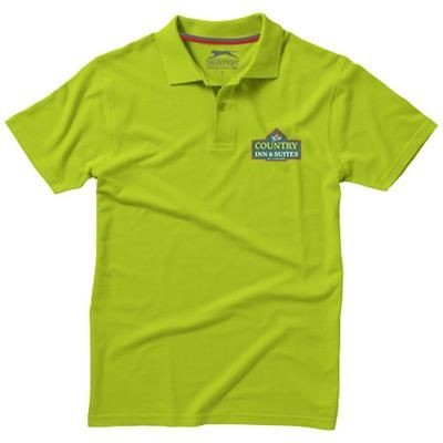 Branded Promotional ADVANTAGE SHORT SLEEVE MENS POLO in Apple Green Polo Shirt From Concept Incentives.