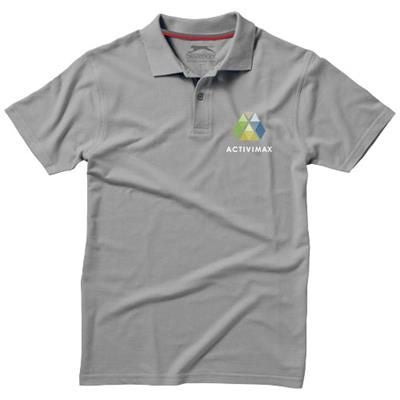 Branded Promotional ADVANTAGE SHORT SLEEVE MENS POLO in Grey Polo Shirt From Concept Incentives.