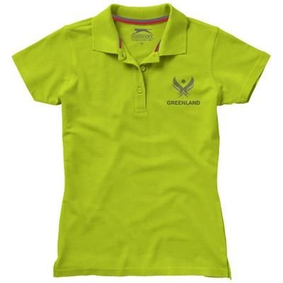 Branded Promotional ADVANTAGE SHORT SLEEVE LADIES POLO in Apple Green Polo Shirt From Concept Incentives.