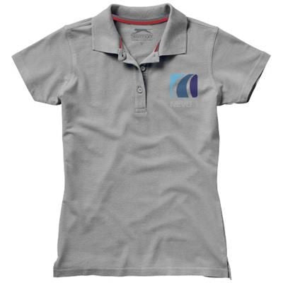 Branded Promotional ADVANTAGE SHORT SLEEVE LADIES POLO in Grey Polo Shirt From Concept Incentives.