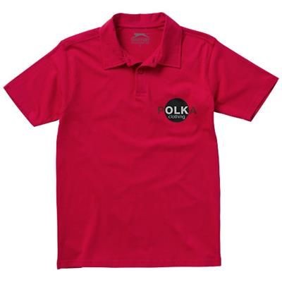 Branded Promotional LET SHORT SLEEVE MENS JERSEY POLO in Red Polo Shirt From Concept Incentives.