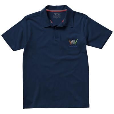 Branded Promotional LET SHORT SLEEVE MENS JERSEY POLO in Navy Polo Shirt From Concept Incentives.