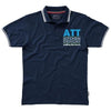 Branded Promotional DEUCE SHORT SLEEVE MENS POLO with Tipping in Navy Polo Shirt From Concept Incentives.