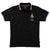 Branded Promotional DEUCE SHORT SLEEVE MENS POLO with Tipping in Black Solid Polo Shirt From Concept Incentives.