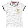 Branded Promotional DEUCE SHORT SLEEVE LADIES POLO with Tipping in White Solid Polo Shirt From Concept Incentives.