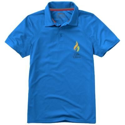 Branded Promotional GAME SHORT SLEEVE MENS COOL FIT POLO in Light Blue Polo Shirt From Concept Incentives.