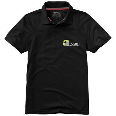 Branded Promotional GAME SHORT SLEEVE MENS COOL FIT POLO in Black Solid Polo Shirt From Concept Incentives.