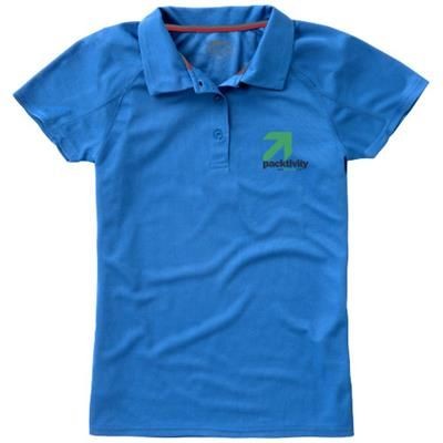 Branded Promotional GAME SHORT SLEEVE LADIES COOL FIT POLO in Light Blue Polo Shirt From Concept Incentives.