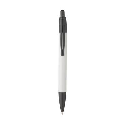 Branded Promotional BRUSH PEN in Offwhite Pen From Concept Incentives.