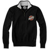 Branded Promotional SET QUARTER ZIP PULLOVER in Black Solid Jumper From Concept Incentives.