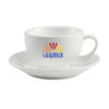 Branded Promotional SIENNA CUP & SAUCER in White Cup &amp; Saucer Set From Concept Incentives.