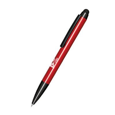 Branded Promotional SENATOR ATTRACT STYLUS BALL PEN-TOUCH PAD PEN in Red Pen From Concept Incentives.