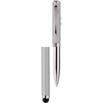 Branded Promotional MULTITOUCH 4-IN-1 PEN in Silver Pen From Concept Incentives.