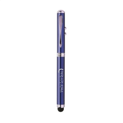 Branded Promotional MULTITOUCH 4-IN-1 PEN in Blue Pen From Concept Incentives.