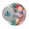 Branded Promotional MINI GLASS CANDY JAR in White Sweets From Concept Incentives.