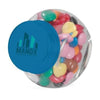 Branded Promotional MINI GLASS CANDY JAR in Light Blue Sweets From Concept Incentives.