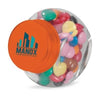 Branded Promotional MINI GLASS CANDY JAR in Orange Sweets From Concept Incentives.