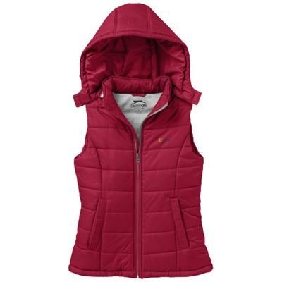 Branded Promotional MIXED DOUBLES LADIES BODYWARMER in Red Bodywarmer Gilet Jacket From Concept Incentives.