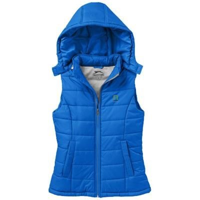 Branded Promotional MIXED DOUBLES LADIES BODYWARMER in Light Blue Bodywarmer Gilet Jacket From Concept Incentives.