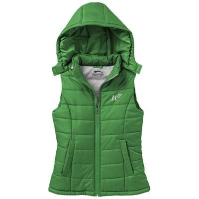 Branded Promotional MIXED DOUBLES LADIES BODYWARMER in Bright Green Bodywarmer Gilet Jacket From Concept Incentives.