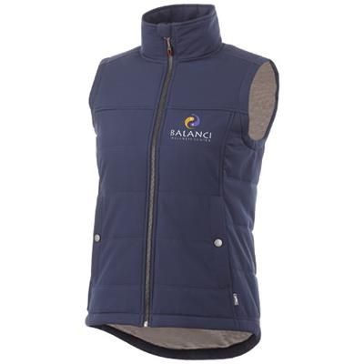 Branded Promotional SWING THERMAL INSULATED LADIES BODYWARMER in Navy Bodywarmer Gilet Jacket From Concept Incentives.