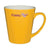 Branded Promotional DELTA CERAMIC POTTERY CUP in Yellow Mug From Concept Incentives.