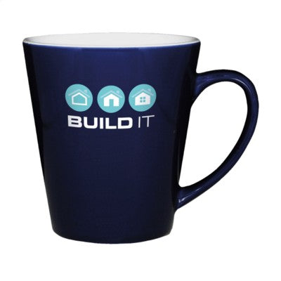 Branded Promotional DELTACUP in Blue Mug From Concept Incentives.