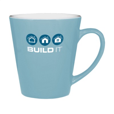 Branded Promotional DELTACUP in Light Blue Mug From Concept Incentives.