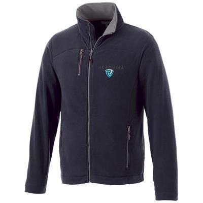 Branded Promotional PITCH MICROFLEECE JACKET in Navy Jacket From Concept Incentives.