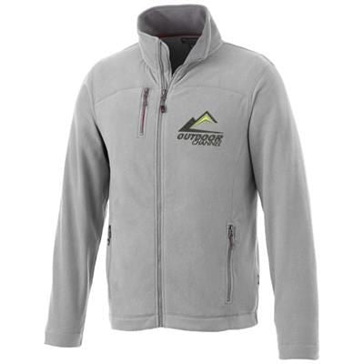 Branded Promotional PITCH MICROFLEECE JACKET in Grey Jacket From Concept Incentives.