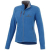 Branded Promotional PITCH MICROFLEECE LADIES JACKET in Light Blue Jacket From Concept Incentives.