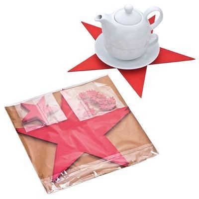 Branded Promotional KARLSTAD FELT COASTER SET INRED Coaster From Concept Incentives.