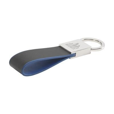 Branded Promotional SWING KEYRING in Blue Keyring From Concept Incentives.