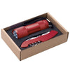 Branded Promotional DOVER TORCH AND POCKET KNIFE SET in Red Torch From Concept Incentives.