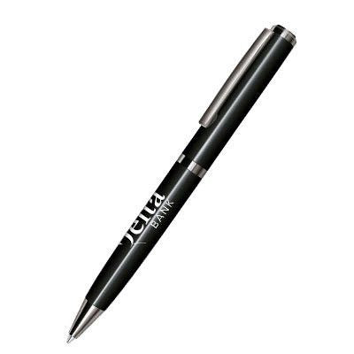 Branded Promotional SENATOR PHENIX METAL BALL PEN in Black Pen From Concept Incentives.