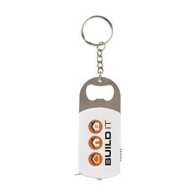 Branded Promotional MULTIKEY KEYRING CHAIN in White Bottle Opener From Concept Incentives.