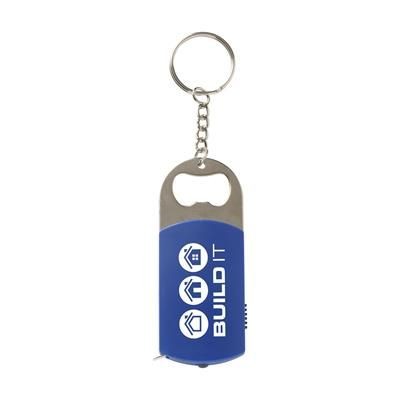 Branded Promotional MULTIKEY KEYRING CHAIN in Blue Bottle Opener From Concept Incentives.