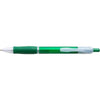 Branded Promotional STORM PLASTIC BALL PEN in Translucent Green & Clear Transparent Pen From Concept Incentives.