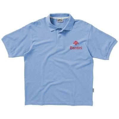 Branded Promotional FOREHAND SHORT SLEEVE MENS POLO in Light Blue Polo Shirt From Concept Incentives.