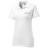 Branded Promotional FOREHAND SHORT SLEEVE LADIES POLO in White Solid Polo Shirt From Concept Incentives.